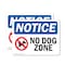 Signmission No Dog Zone Sign With Symbol, 5 in W x Rectangle, Vinyl Decal OS-2PACK-NS-D-35-L-14487 - alternate 1